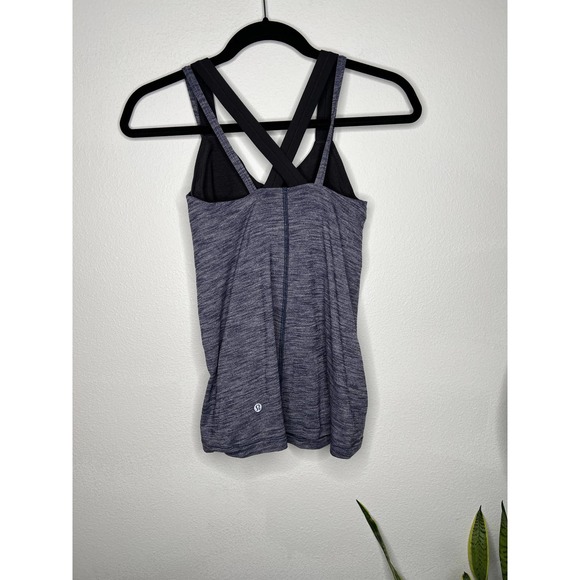 Lululemon Purple/Gray Tank with Shelf Bra 4 - Picture 2 of 4